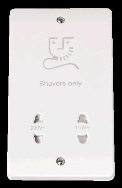 Click 115/230V Dual Voltage Shaver Socket 