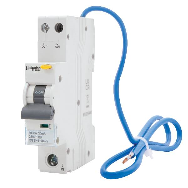 Scolmore Elucian 1 Pole 6KA "C" Curve 25A RCBO 30mA "A" Class