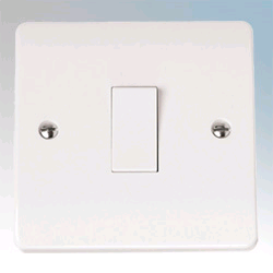 Click 10AX 1 Gang 1Way Plate Switch 
