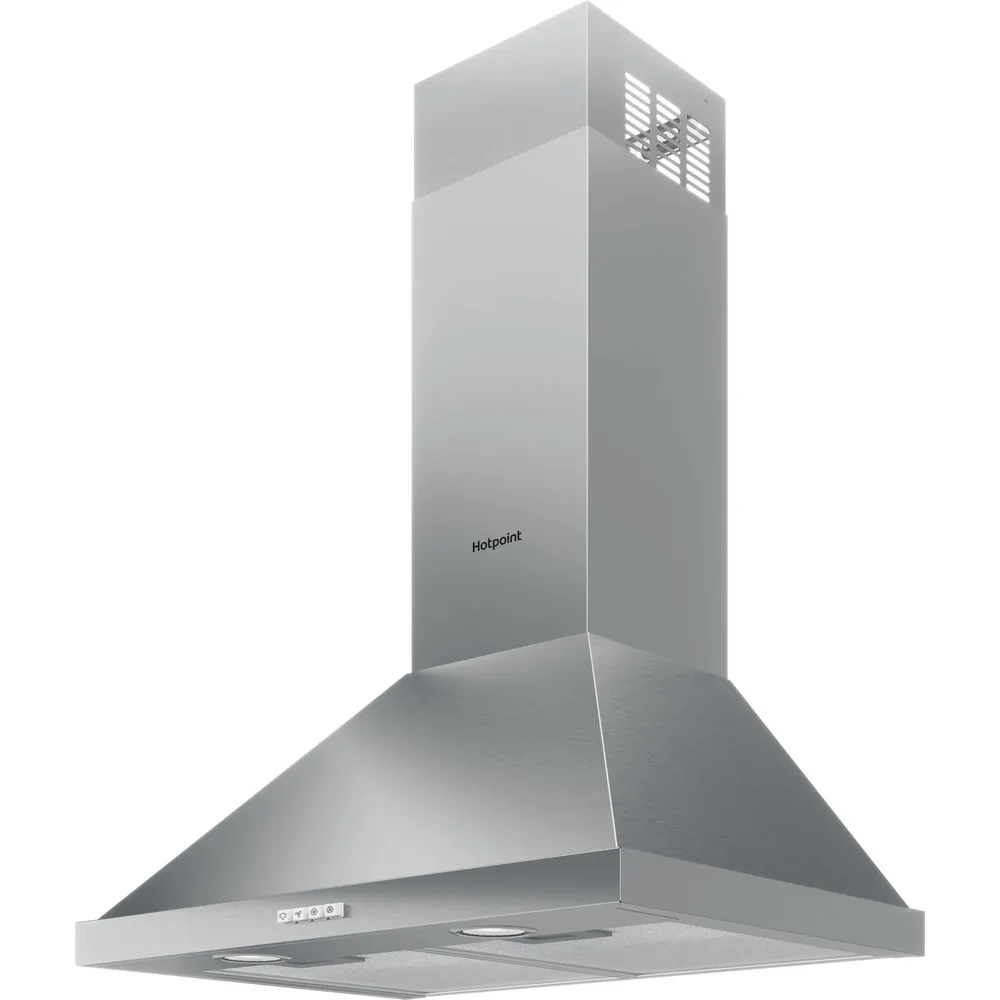 Hotpoint HCL60/0 60cm Chimney Cooker Hoodl in Stainless Steel