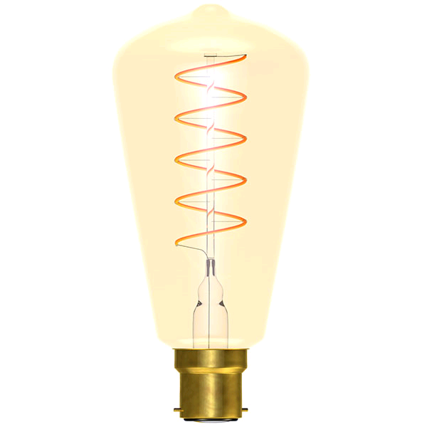 Bell Vintage 4w BC Squirrel Vertical Soft Filament Amber Dimmable 