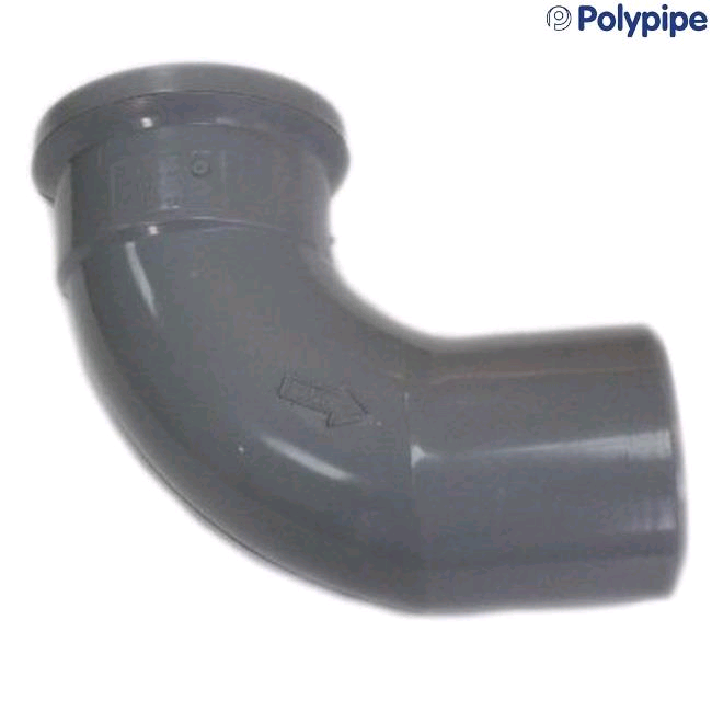 Polypipe Single Socket Bend 82mm 92