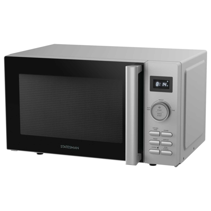 Statesman SKMS0820DSS Solo Digital Microwave, 20 Litre, 800W, Stainless Steel Interior, Stainless Steel
