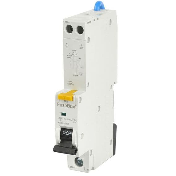 Fusebox 6A 30mA "B" Rated RCBO Type"A"