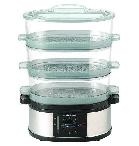 Morphy Richards  3 Tier Steamer Stainless Steel 60m 9Litre