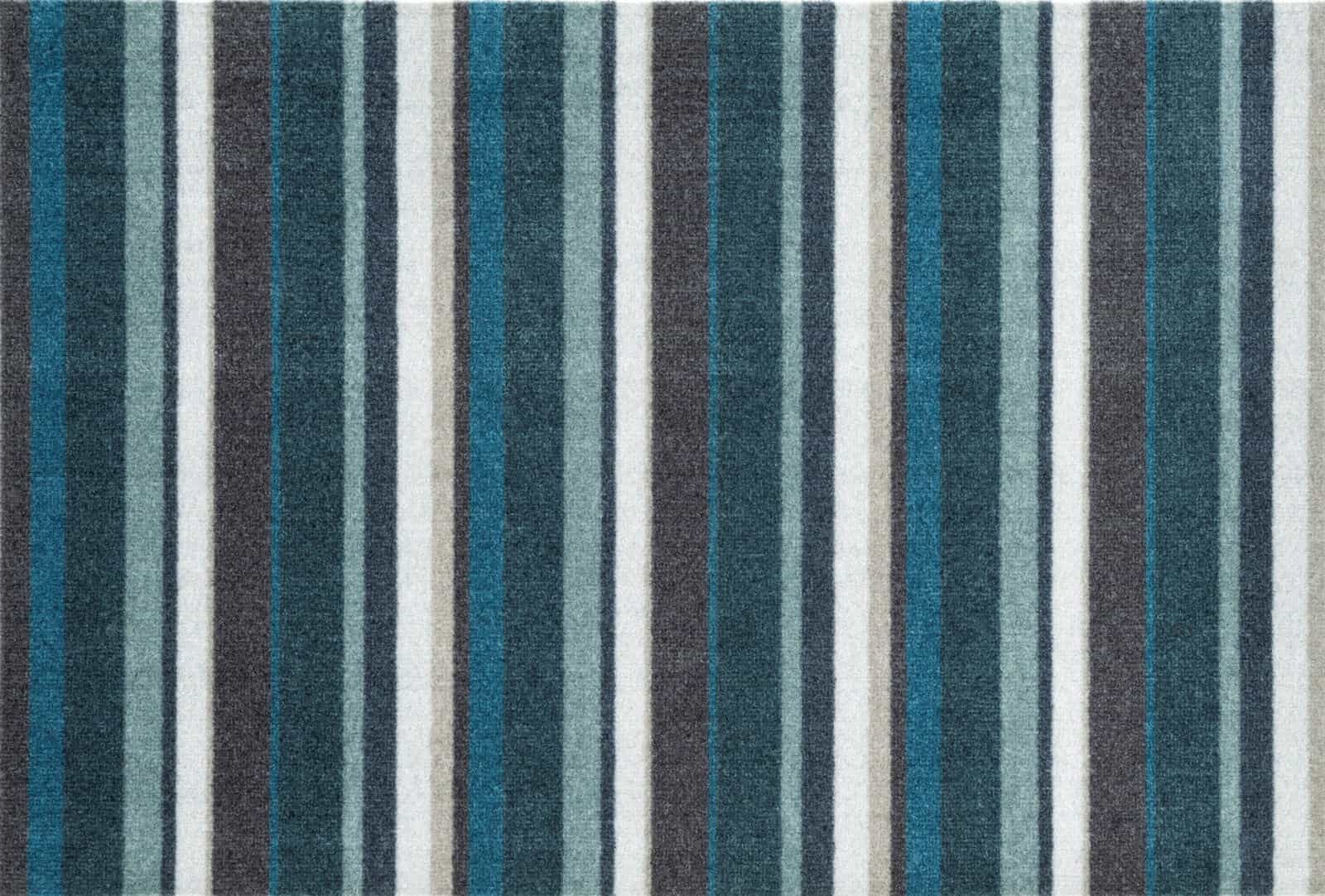 Dandy Likewise Washamat RECYLON Teal Stripe Mat 120 x 67cm