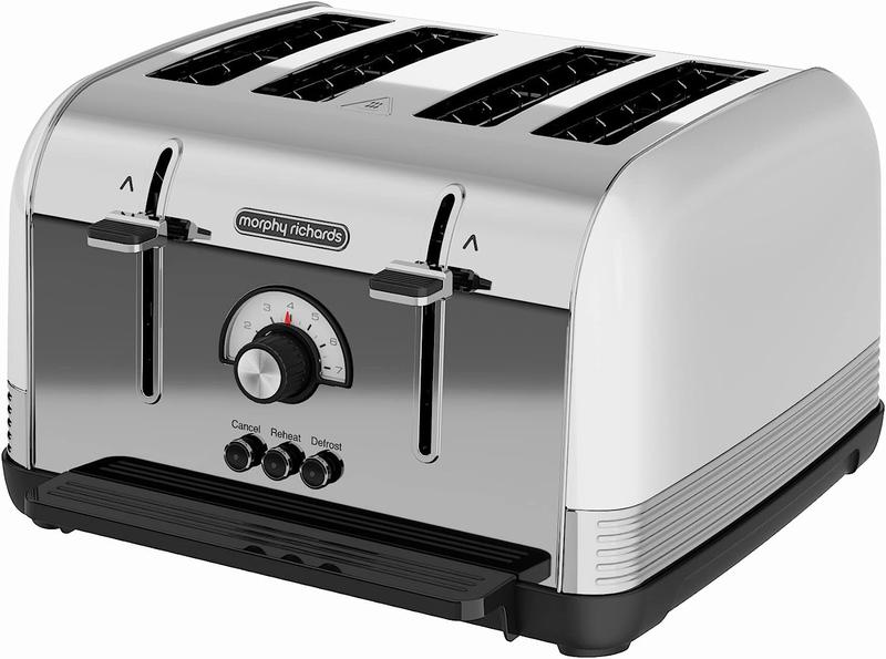 Morphy Richards Venture Retro 4 Slice Toaster White