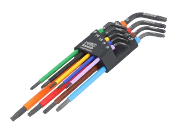 Bahco Coloured Torx Keys 9Pce T8-T40