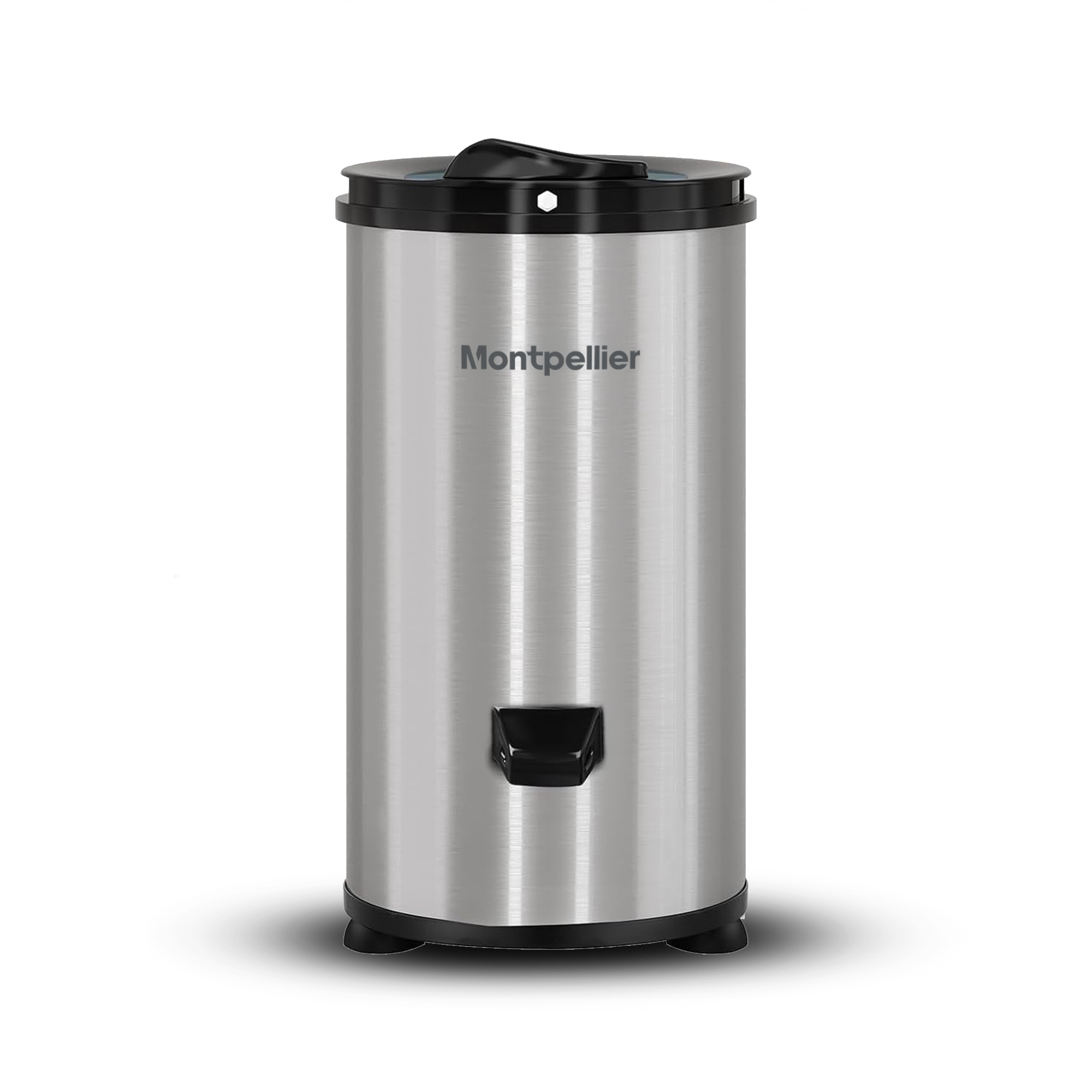 MontpellierSpin Dryer 4KG Gravity 2800Spin S/Steel finish with Black Lid