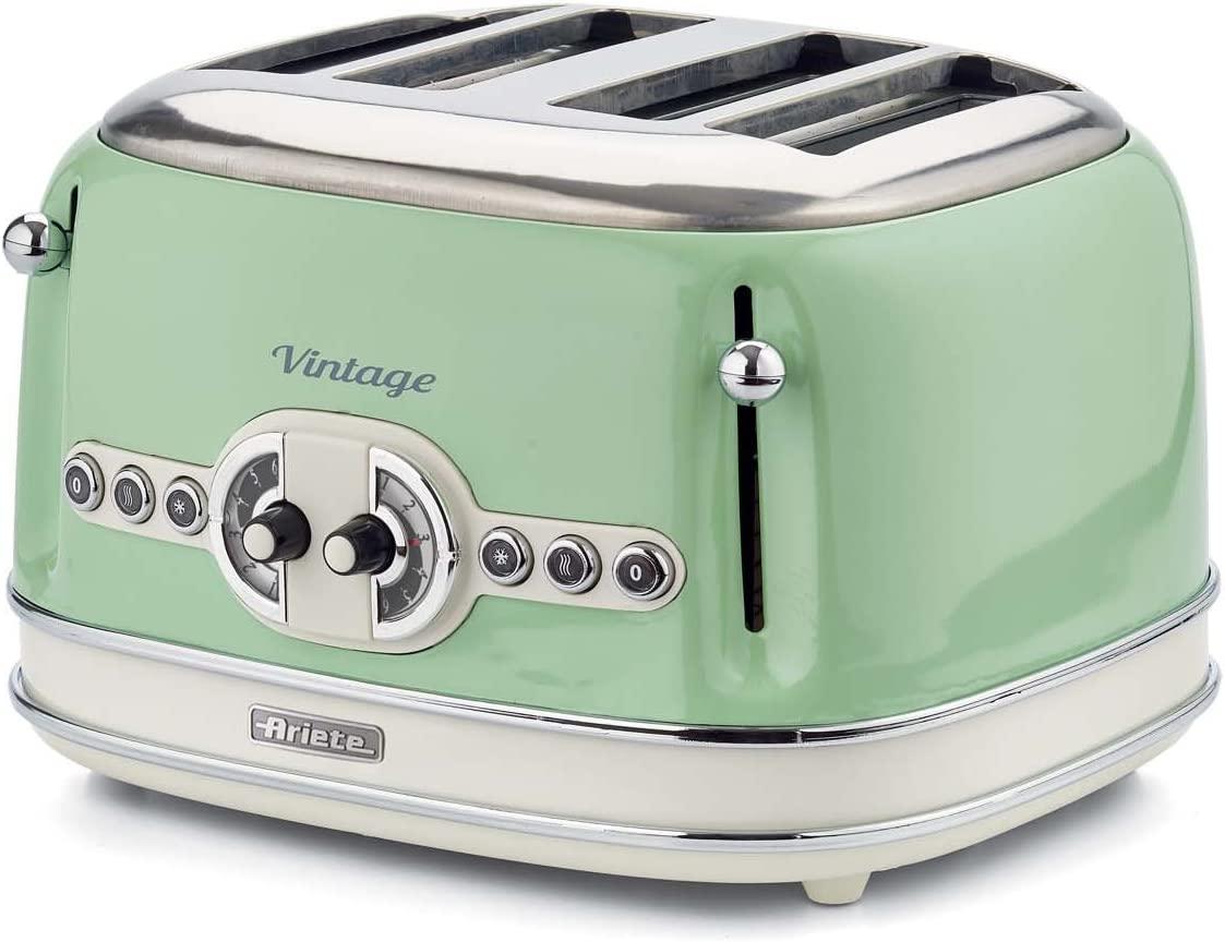 Ariete AR5604 Vintage 4-Slice Toaster - Green