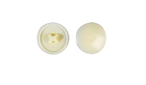 Forgefix No. 6-8's Plastic Domed Cover Caps (Pack of 20) White 
