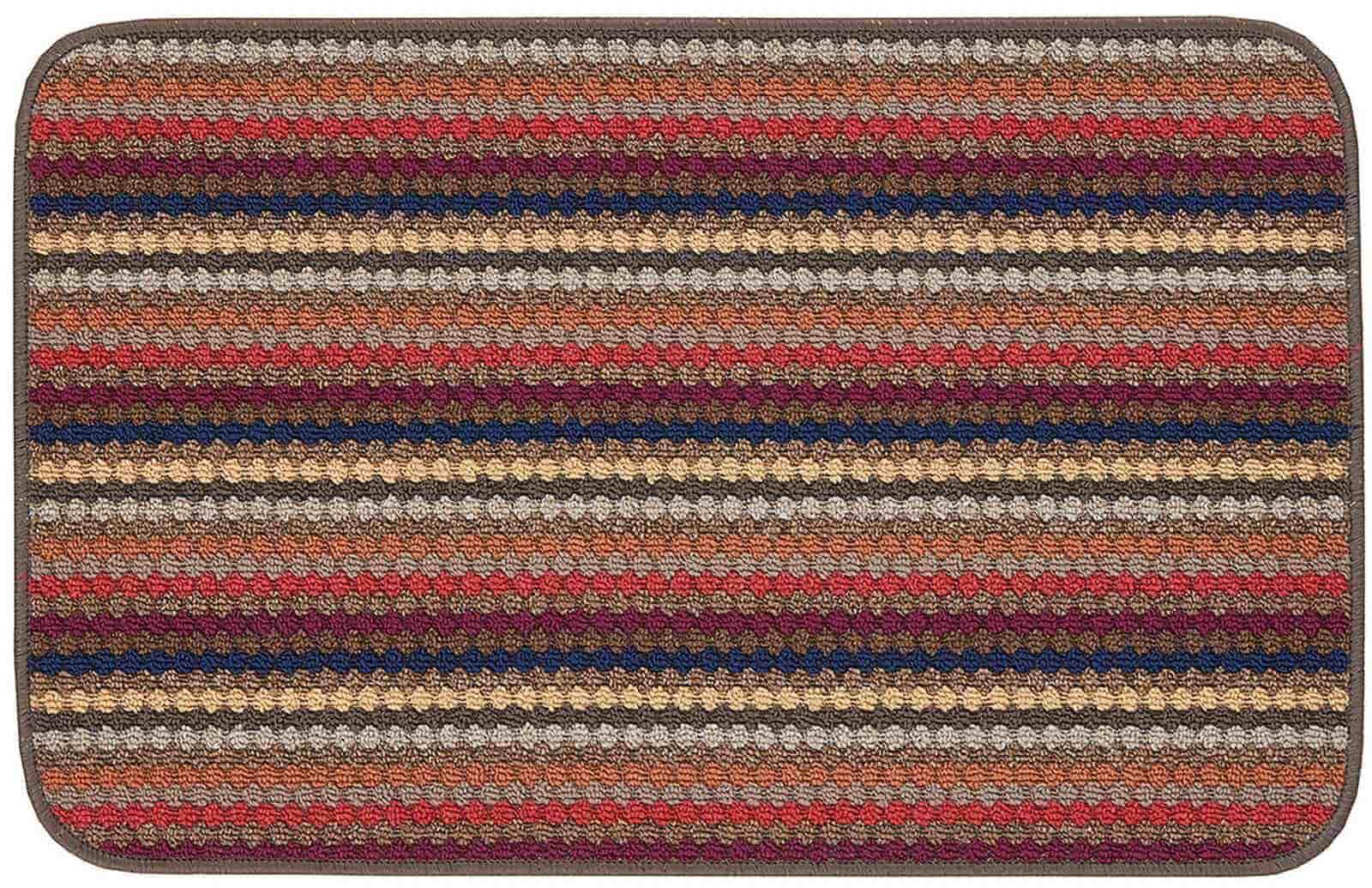 Dandy Likewise HELSINKI Brown 200 x 67cm Striped Doormat Stain & Slip Resistant Washable Runner Mat