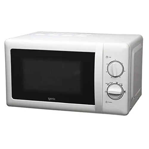 Igenix 20L Manual Microwave 800w White with Stainless Steel Interior