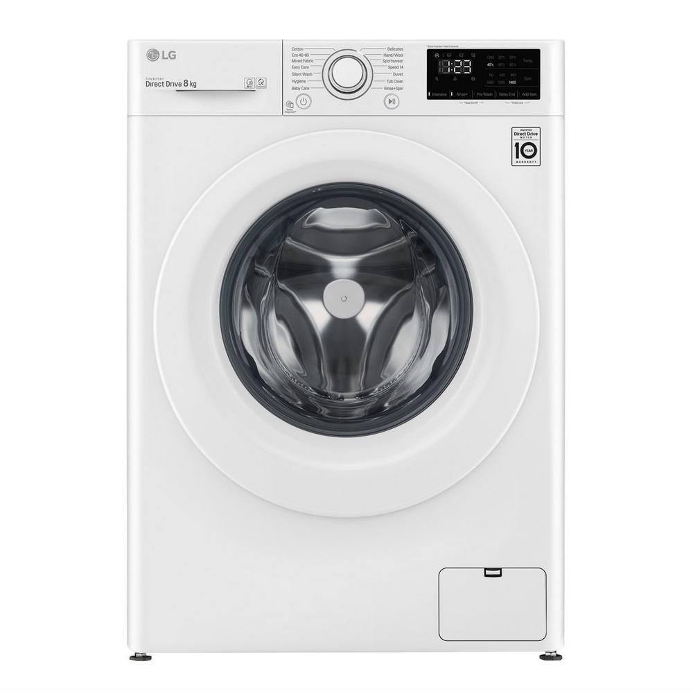 LG  F4V308WNW 8kg 1400 Inverter Direct Drive Washing Machine - WHITE - A+++ 