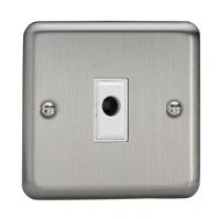 Varilight Matt/Mirror Chrome 16a Flex Outlet c/w White Insert 