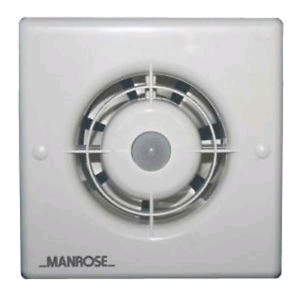 Manrose 4" 100mm Wall/Ceiling Fan With PIR Sensor 