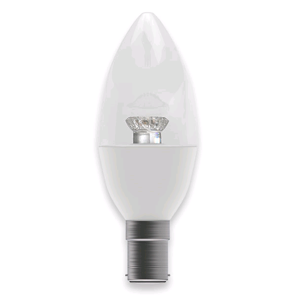 Bell 7w SBC LED 2700K Clear Candle Lamp Warm White 