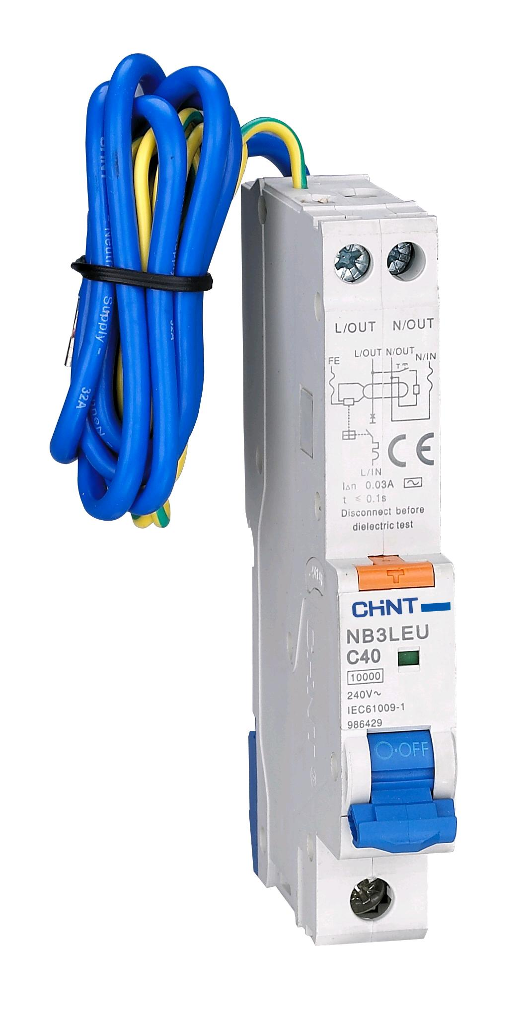 Chint 16a 30mA RCBO " C" Rated 1P + N Type "A"