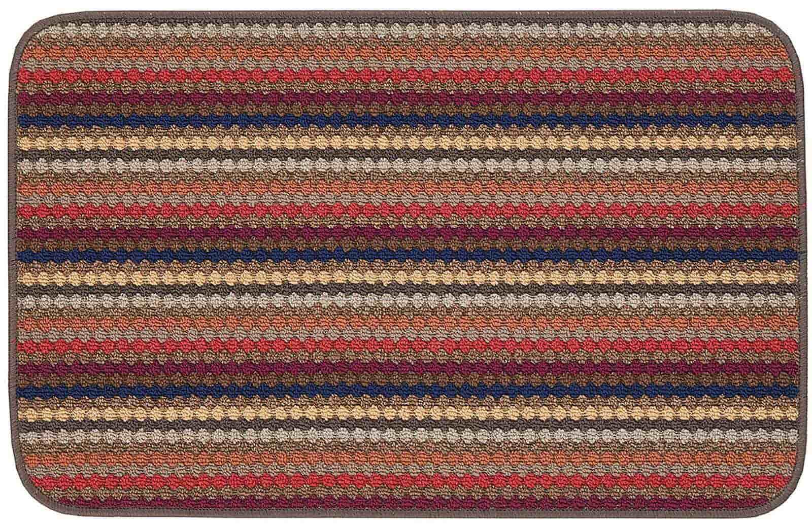 Dandy Likewise HELSINKI Brown 90 x 57cm Striped Doormat Stain & Slip Resistant Washable Mat