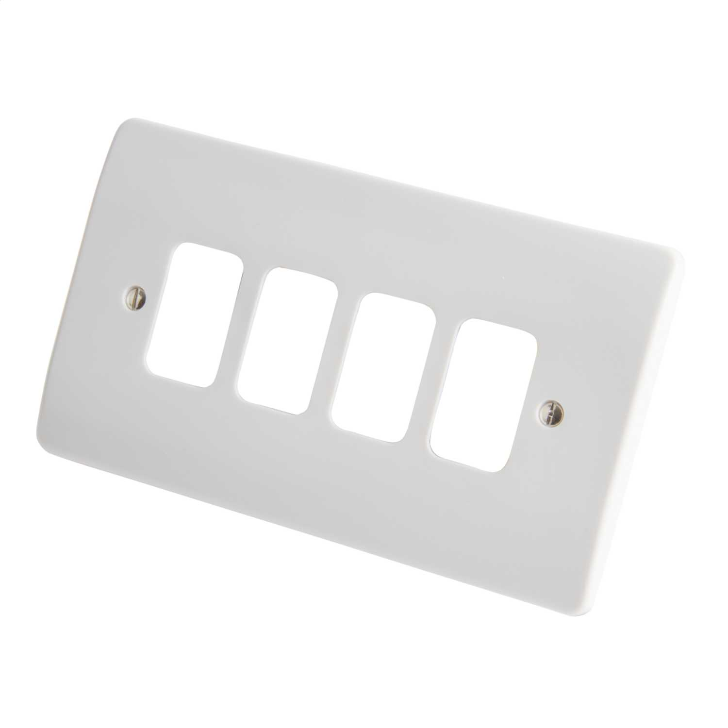Click GridPro 4Gang Front Plate in White