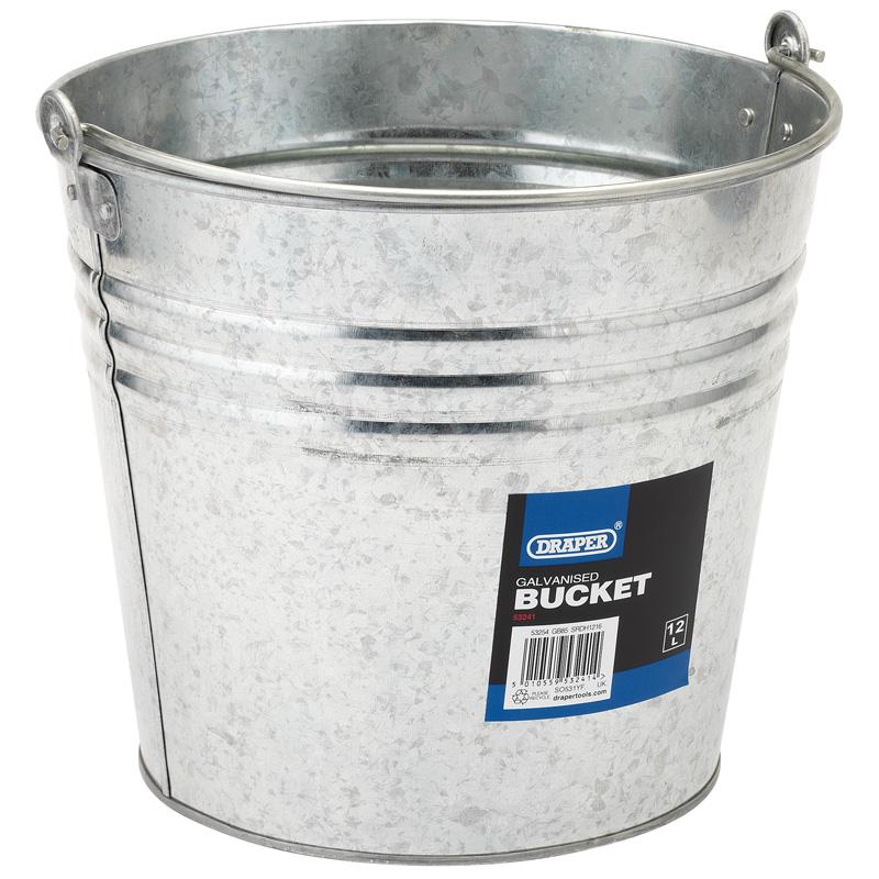 Draper 12Ltr Galvanised Bucket 