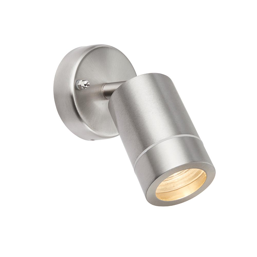 Saxby Palin Single IP44 Wall Brushed Steel Fitting 