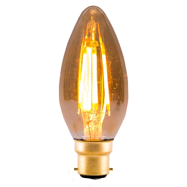 Bell Vintage 4w BC LED Candle Amber 2000K 
