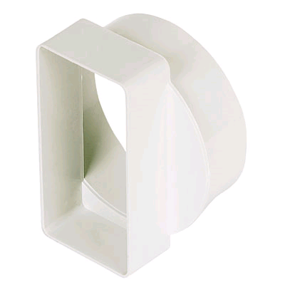 Manrose Channel Flat to Round Adaptor Male 100 x 110 x 54mm 