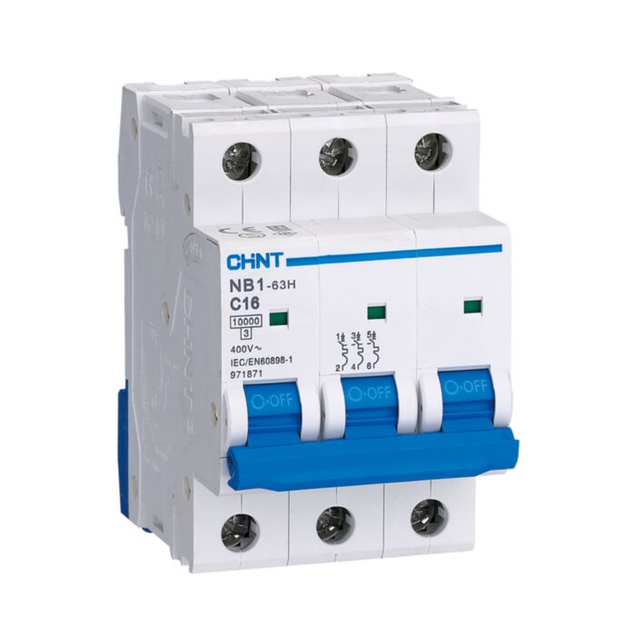 Chint 20a 3 Pole "D" Curve 10KA MCB
