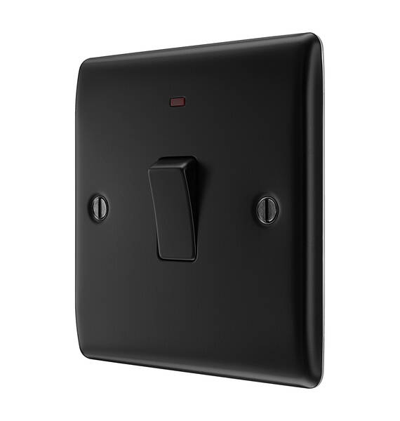 BG 20a DP Switch & Neon Matt Black 