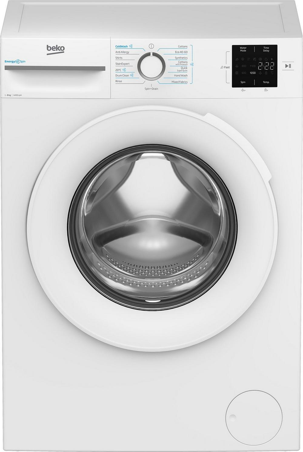 Beko BMN3WT3841W 8kg 1400 Spin Washing Machine - White