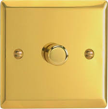 Varilight 1G 2Way Victorian Brass Dimmer 400W