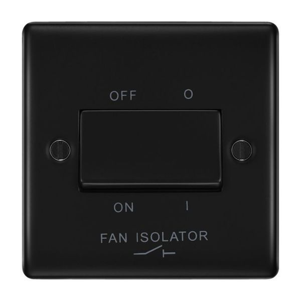 BG 3pole Fan Isolator Matt Black