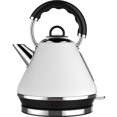 Linsar JK117WHITE 1.7 Litre Stainless Steel Pyramid Kettle - White 3kw ...