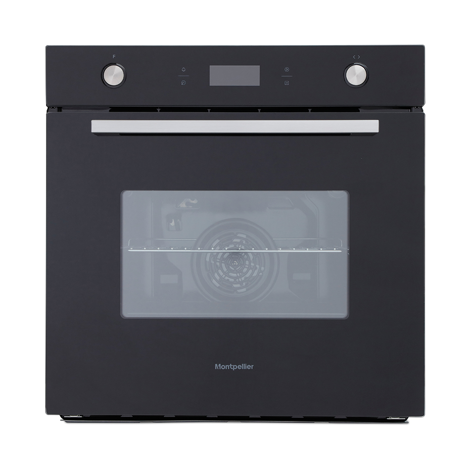 Montpellier SFOP94MFGG/SFO74B Siingle Oven 70 litre Multifunction with Programmable Timer