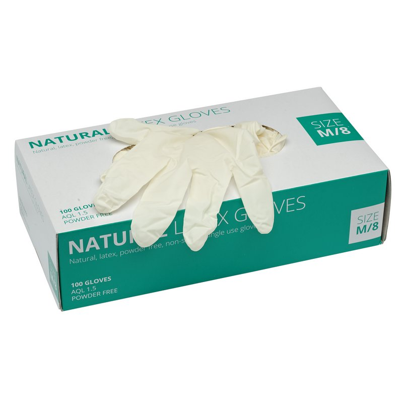 Draper White Latex Gloves M (Box of 100)