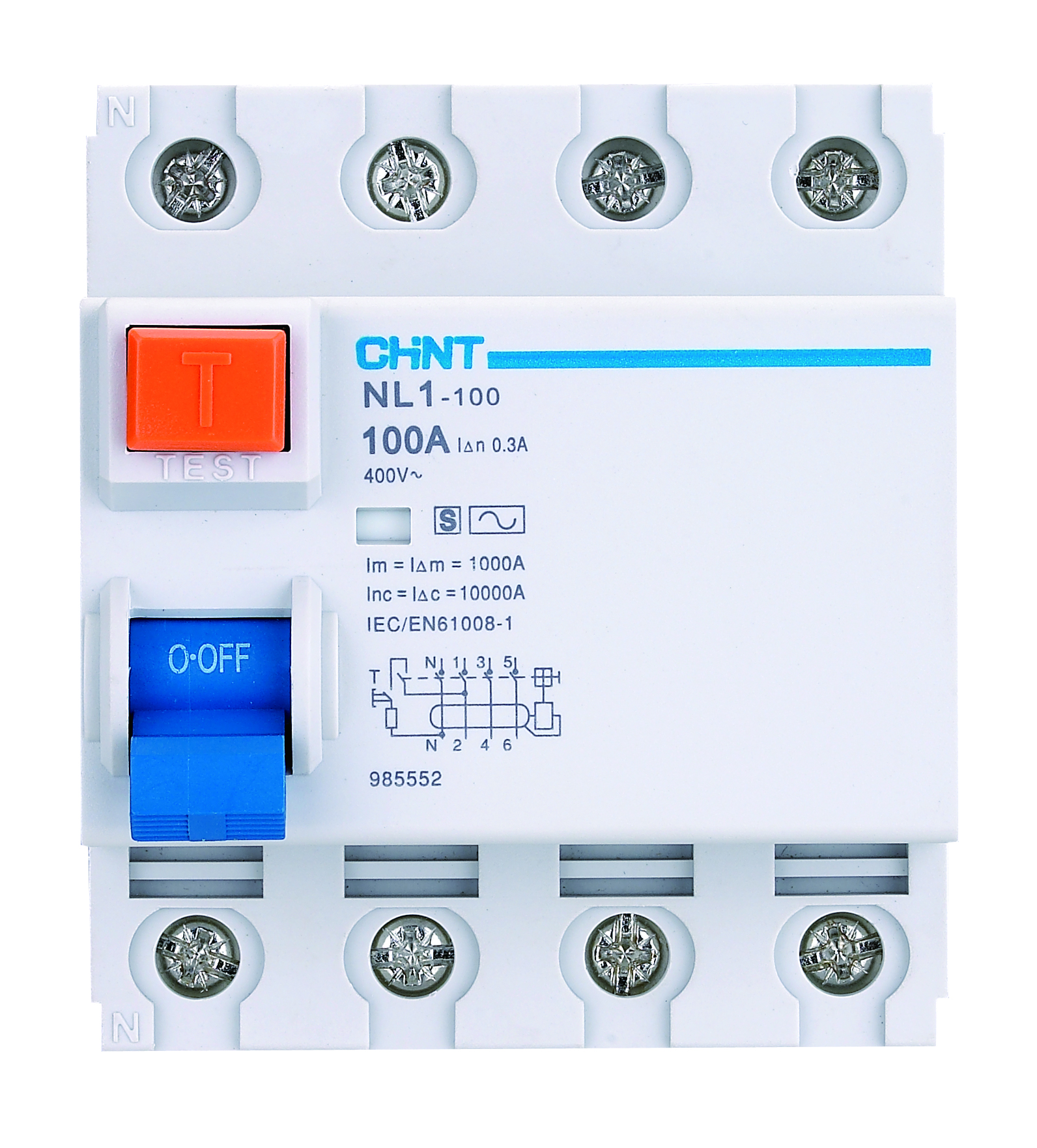 Chint 4Pole RCD 100a 100mA Time Delay "Type A"