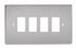 Varilight 4G Grid Faceplate Brushed Steel (Twin Plate)