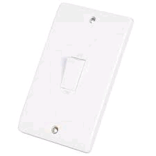 Click 2 Gang 45A DP Switch Vertical White Switch