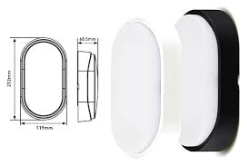 BG Decorative Oval 10W LED Bulkhead Black & White Bezels 