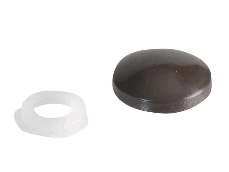 Forgefix No. 6-8's Plastic Domed Cover Caps (Pack of 20) Brown 