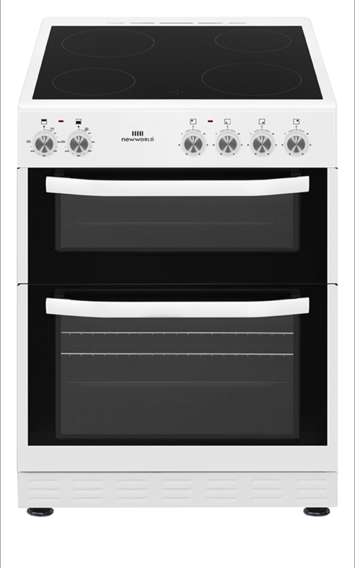 New World MWMID63CW Twin Cavity Electric Cooker Ceramic White H900 W598(600) D610 