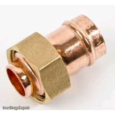 Copper Straight Tap Connector 15mm x 1/2" Solder Ring 