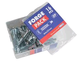 Forgefix Cavity Wall Anchors M4 x 32mm Zinc Plated (Pack of 16) 