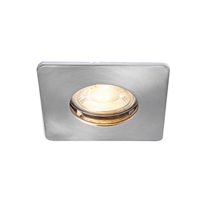 Saxby Speculo IP65 GU10 Brushed Chrome Square Downlight 