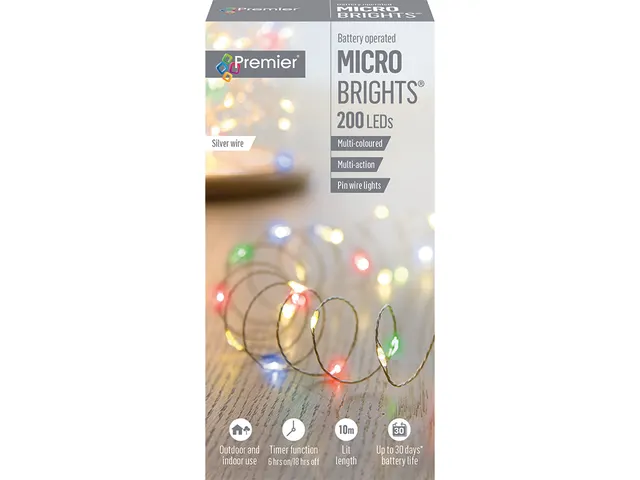 Premier Battery Operated  Multi-Action Micro Bright 200LED White