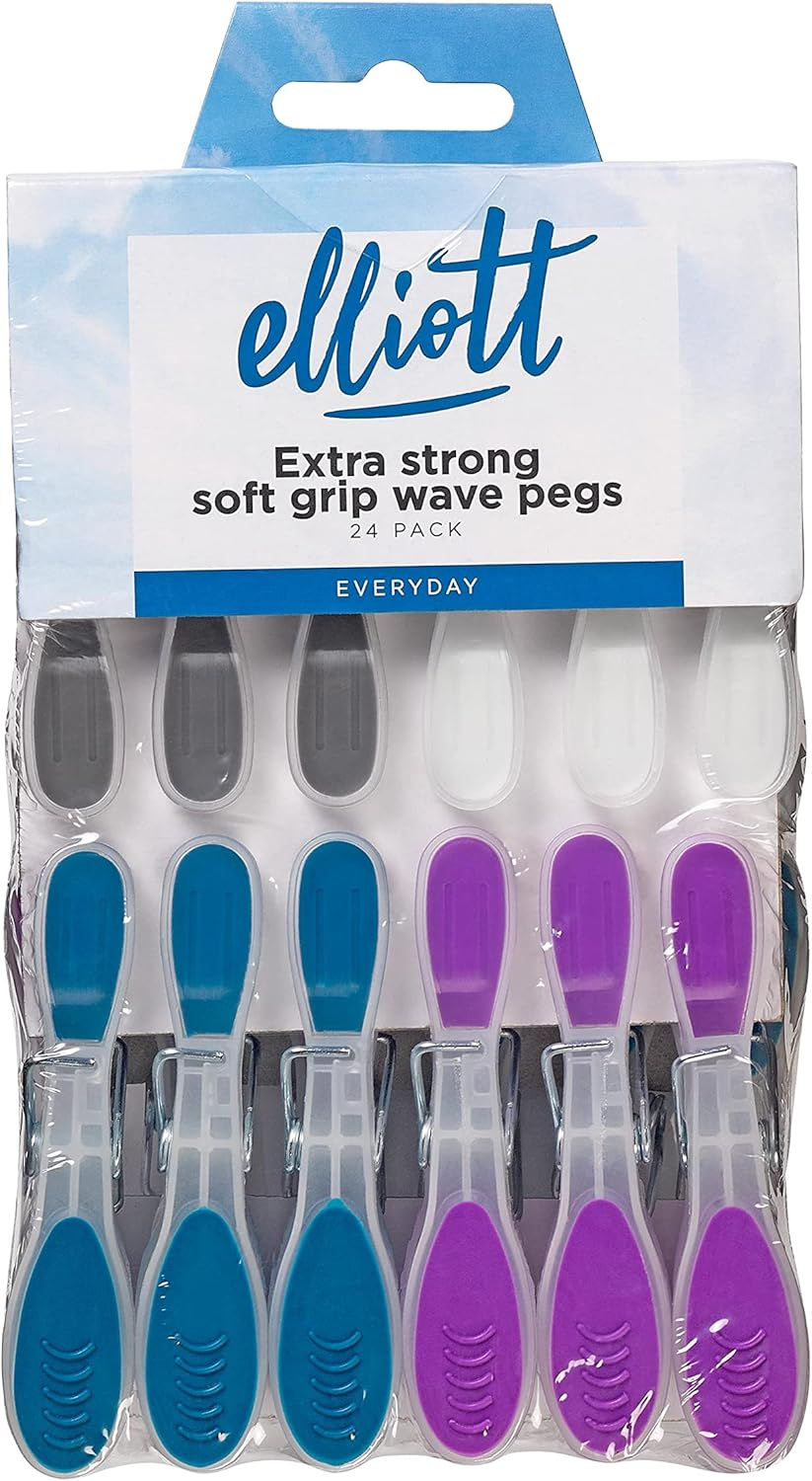 Elliott Extra Strong Soft Grip Pegs Wave x24 10F00179 1721883