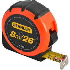 Stanley 8m/26ft Hi-Vis Tape Measure 