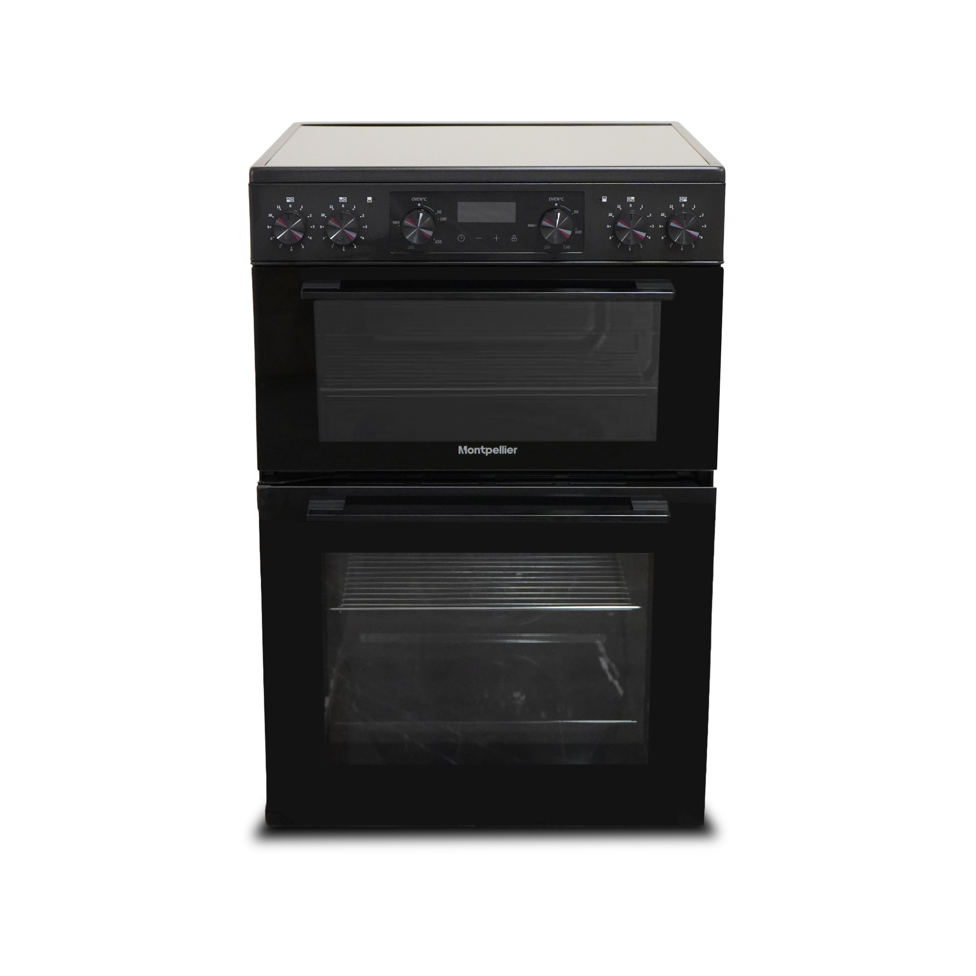 Montpellier MDAFCD60FK 60cm Ceramic Double Cooker in Black