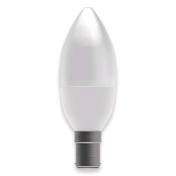 Bell 7w SBC LED 2700K Opal Candle Lamp Warm White 